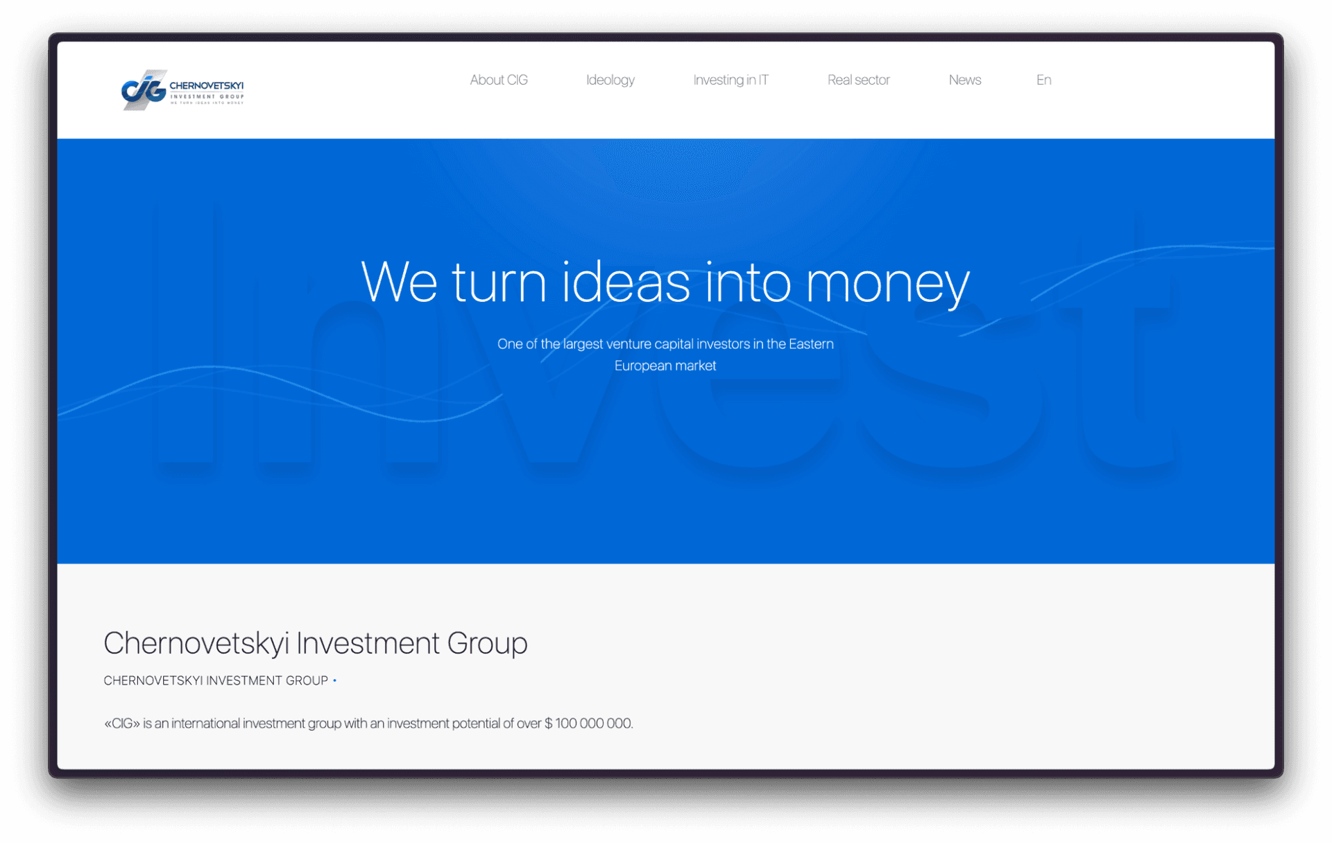 Chernovetskyi Investment Group (CIG)